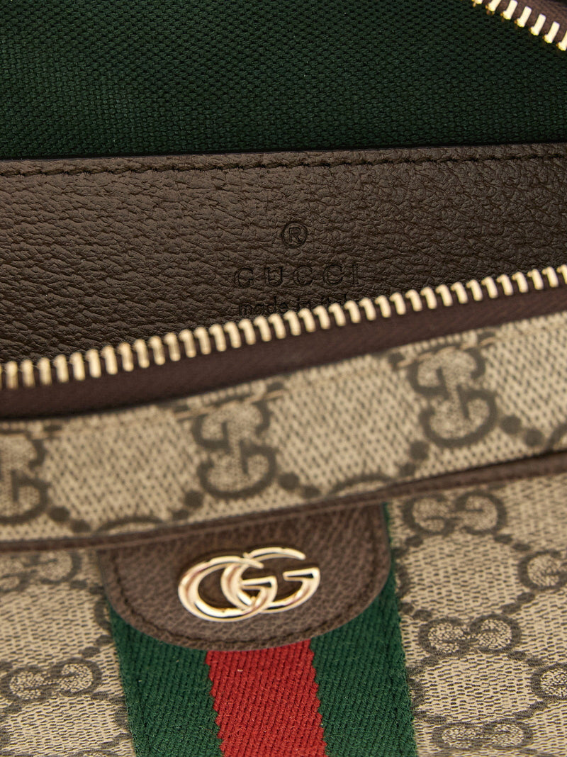 Gucci Gg Monogram Crossbody Bag — Beige