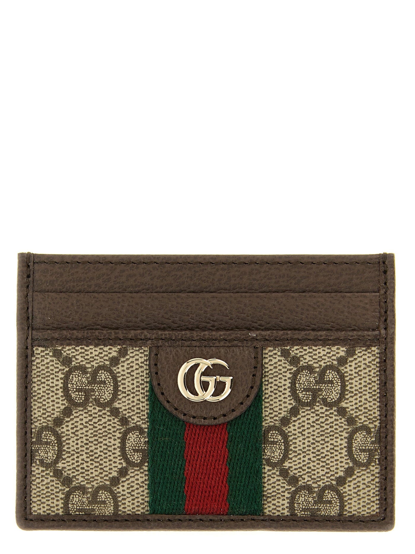 Gucci Ophidia Card Case — Beige Gg Supreme Canvas Cases