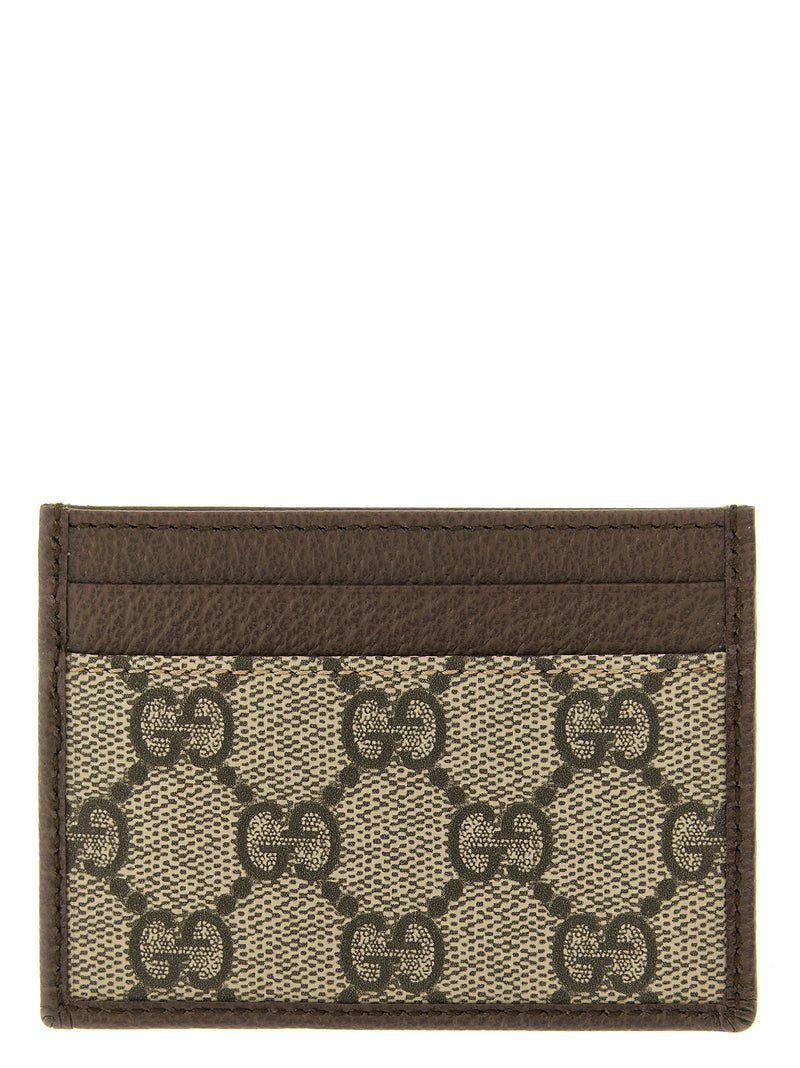Gucci Ophidia Card Case — Beige Gg Supreme Canvas Cases