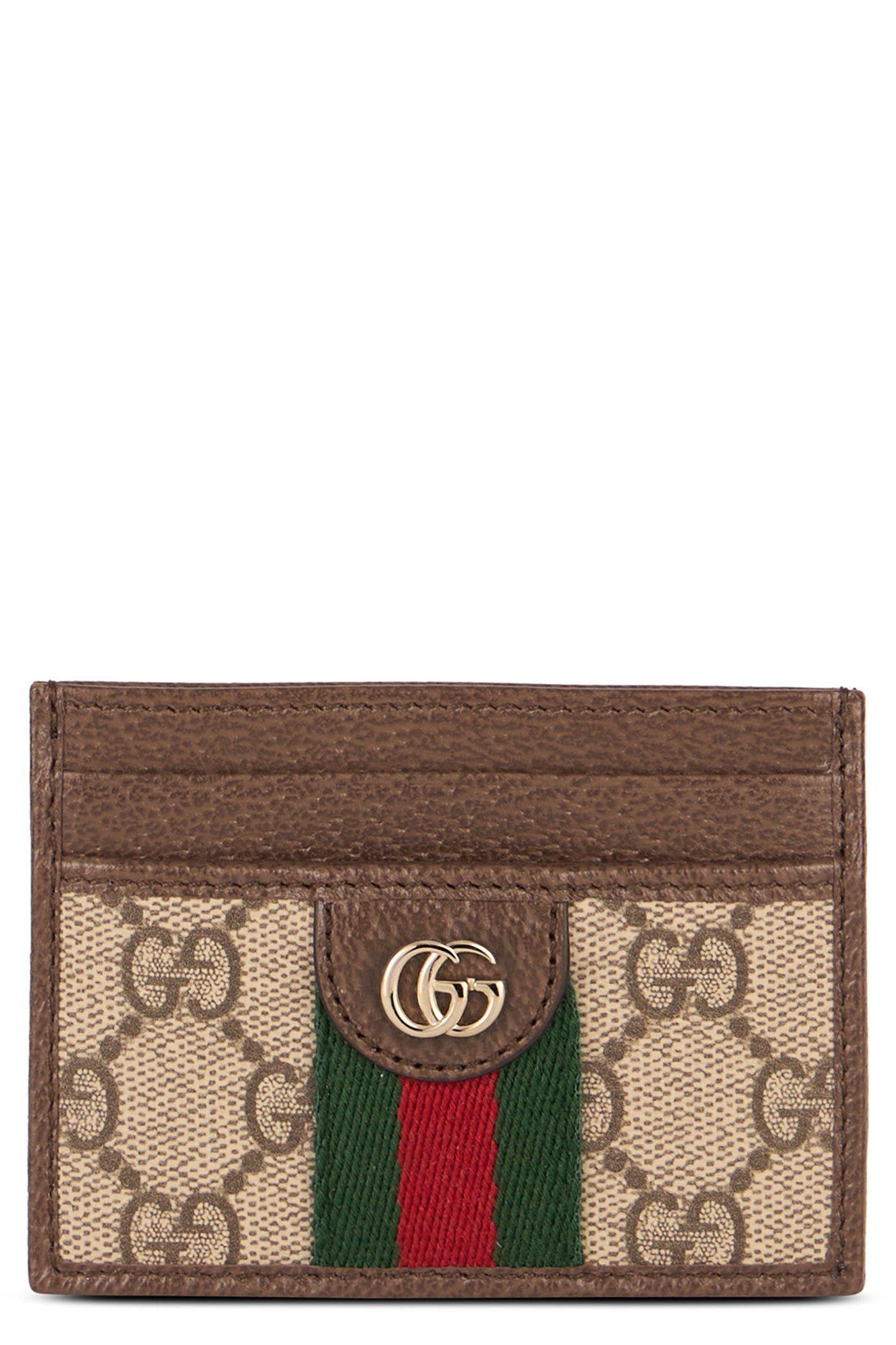 Gucci Ophidia Card Case — Beige Polyurethane Wallets & Purses