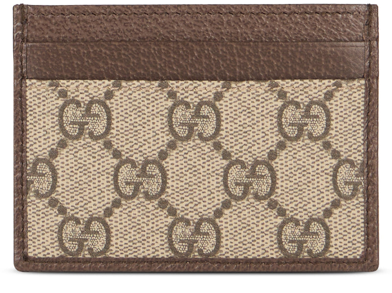 Gucci Ophidia Card Case — Beige Polyurethane Wallets & Purses