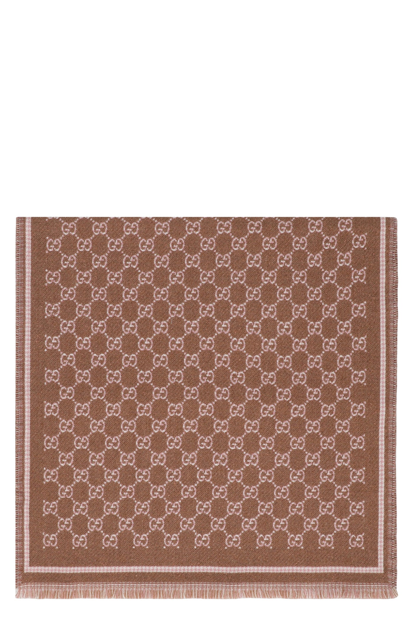 Gucci Gg Jacquard Wool Scarf — Beige Scarfs