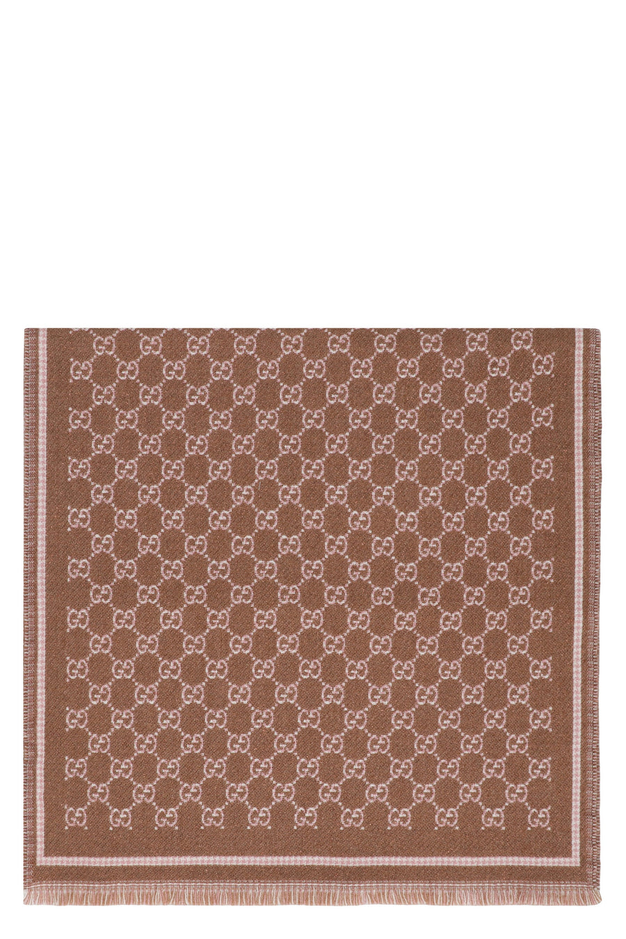 Gucci Gg Jacquard Wool Scarf — Beige Scarfs