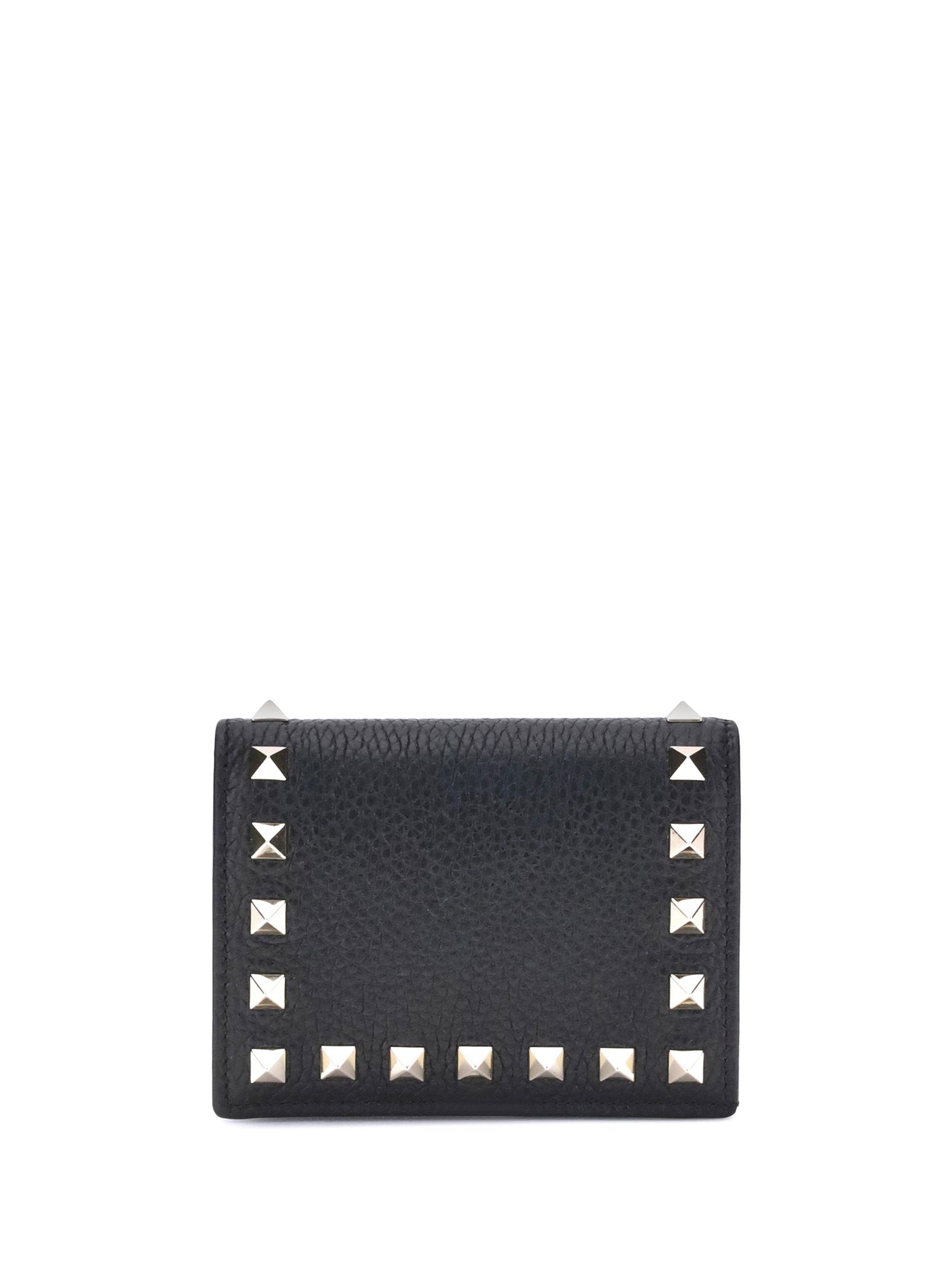 Valentino Garavani Rockstud Wallet — Black Calf Leather & Purses
