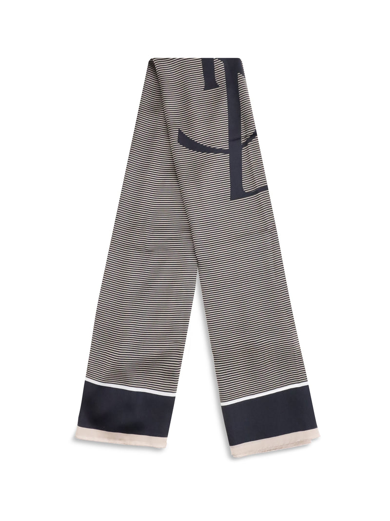 Saint Laurent Stole — Navy Silk Scarfs