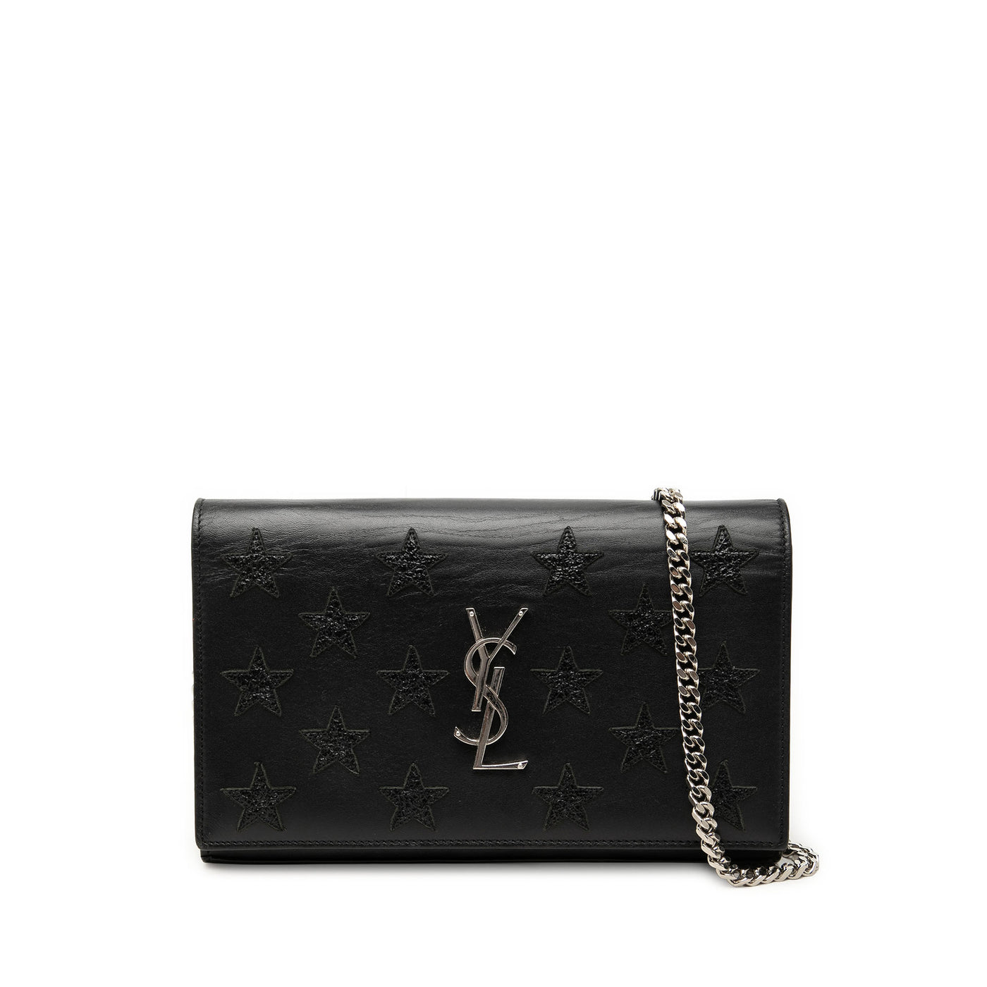 Calfskin Star Applique Classic Monogram Kate Wallet on Chain - Image 1