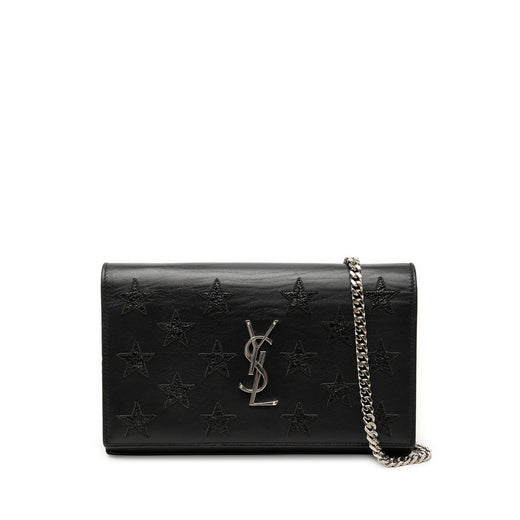 Calfskin Star Applique Classic Monogram Kate Wallet on Chain - Image 1