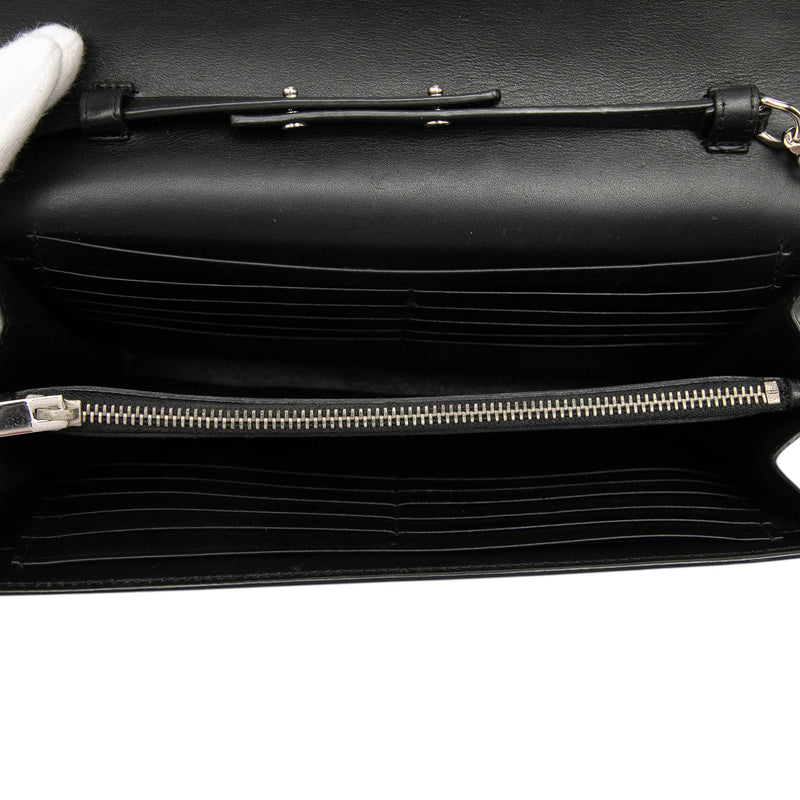 Calfskin Star Applique Classic Monogram Kate Wallet on Chain - Image 4