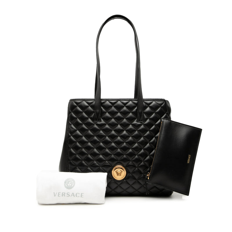 Medium Quilted Nappa Leather La Medusa Tote - Image 7