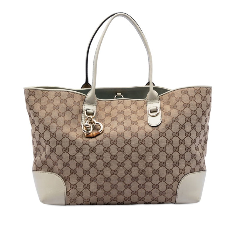 GG Canvas Heart Bit Tote
