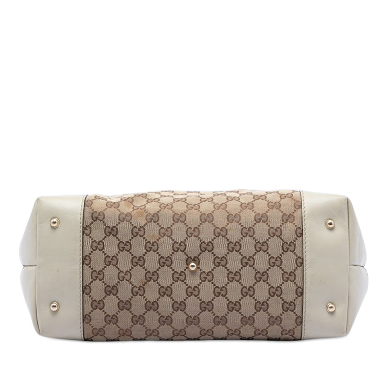 GG Canvas Heart Bit Tote - Image 3