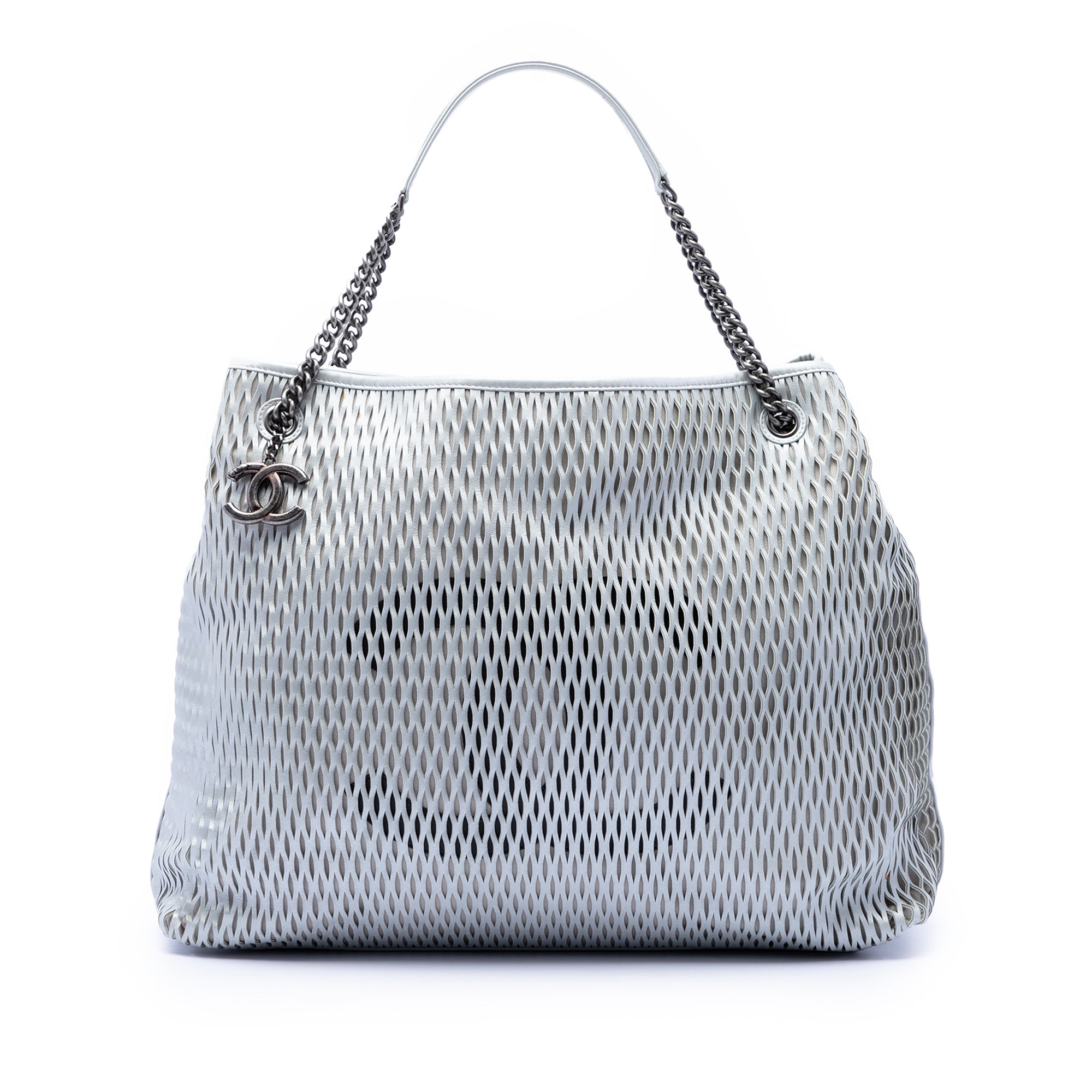CC Perforated Leather Tote - Image 1