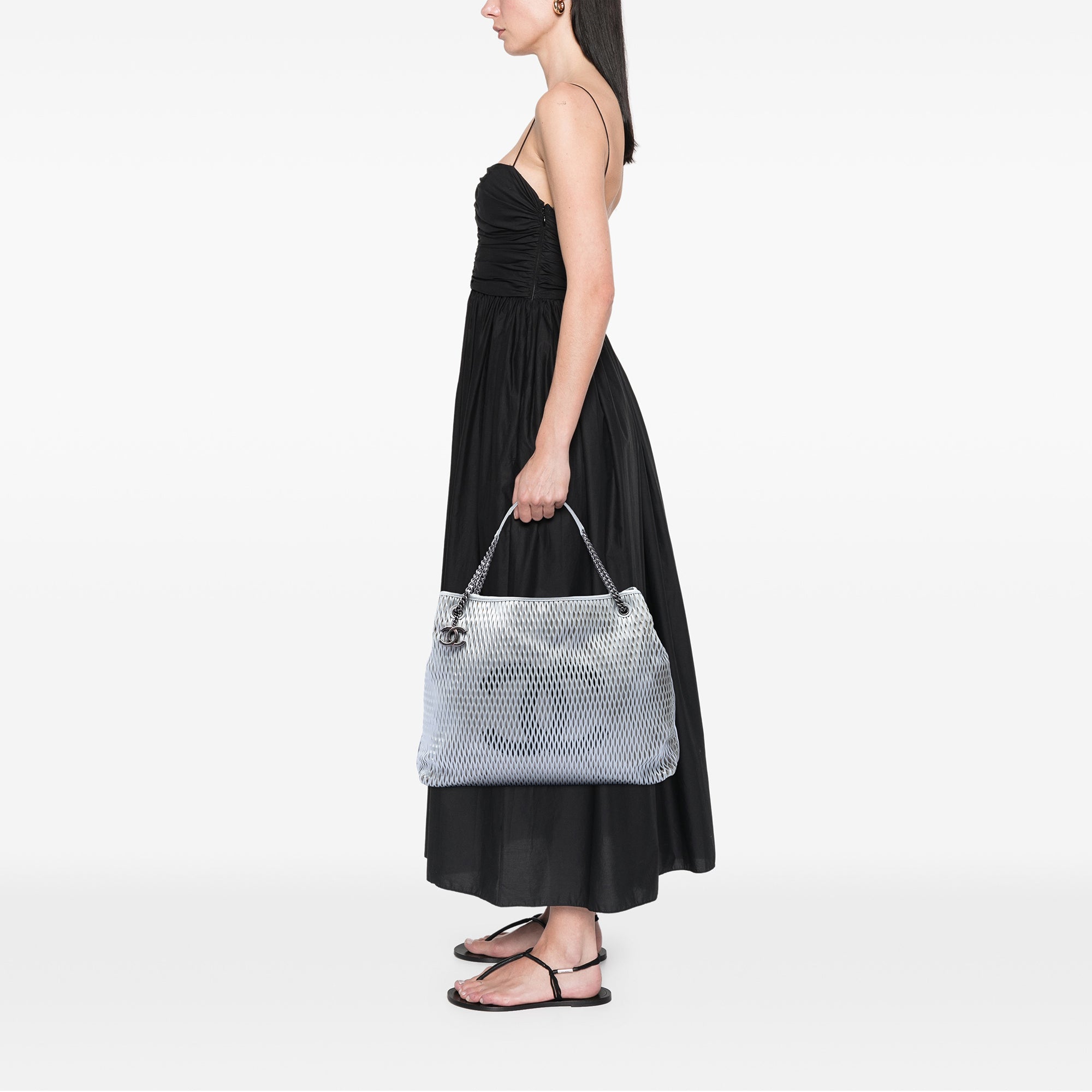 CC Perforated Leather Tote - Image 6