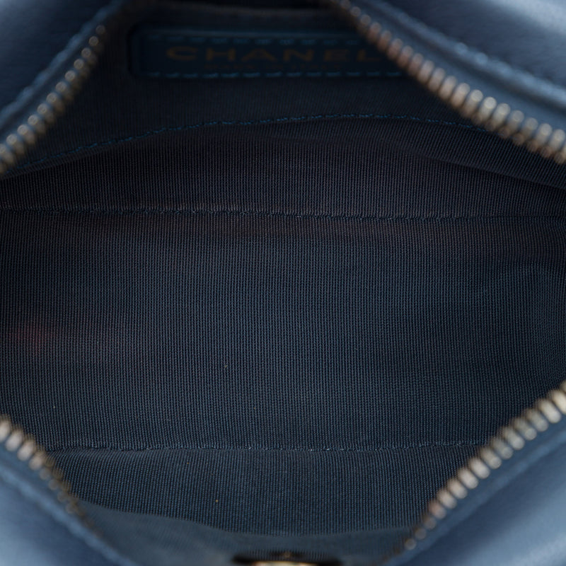 Small Quilted Metallic Goatskin Casual Trip Camera Bag - Image 4