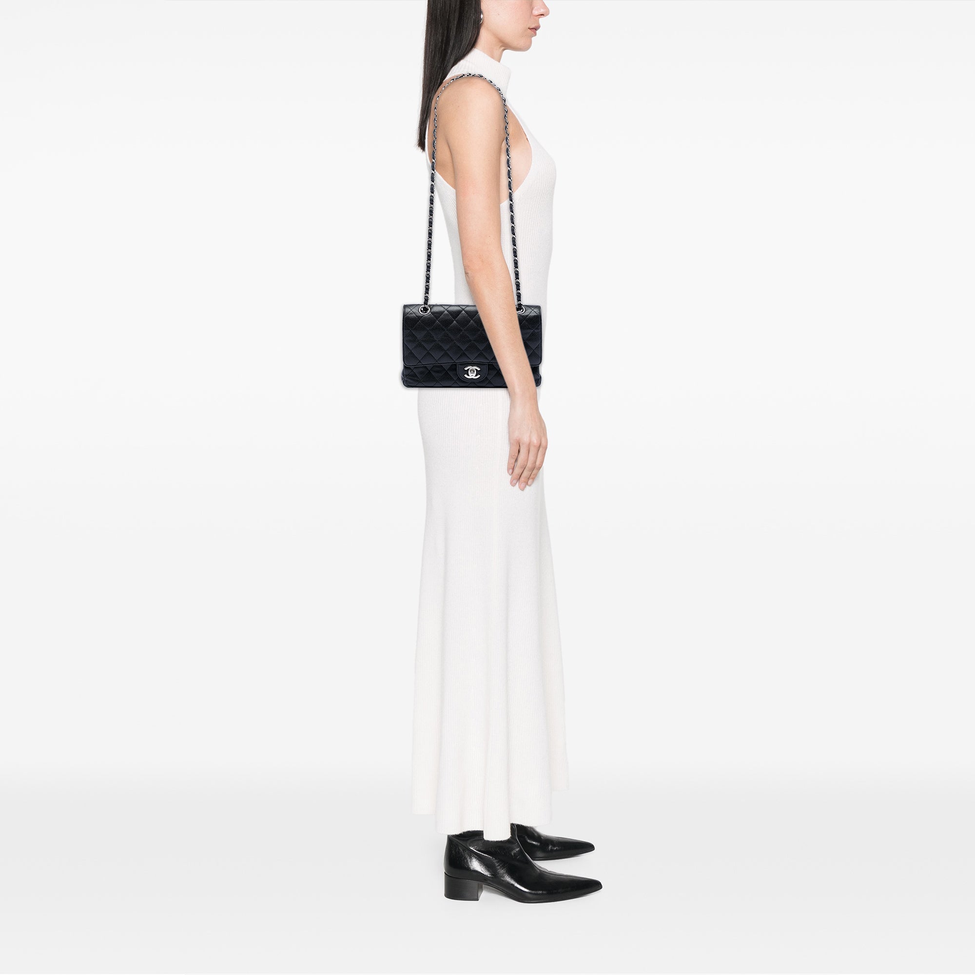 Medium Classic Caviar Double Flap - Image 7