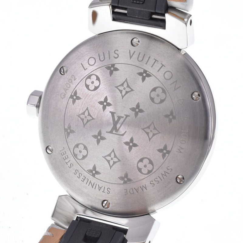 Louis Vuitton Tambour Quartz Stainless Steel And Monogram Rubber Watches