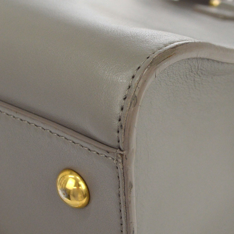 Saint Laurent Monogram Cabas Leather Gray Bag