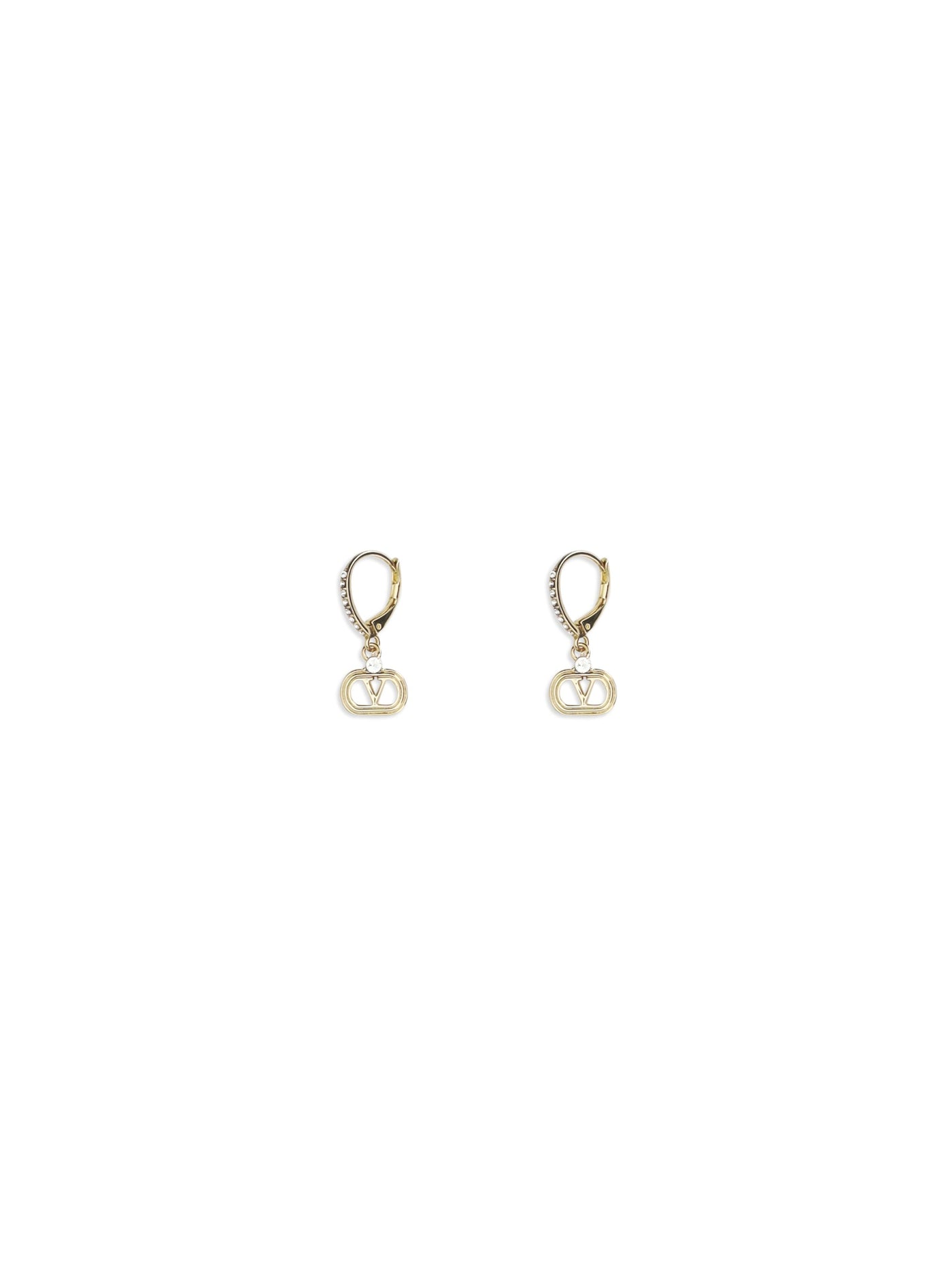 Valentino Garavani Ovalette Earrings — Gold Metal