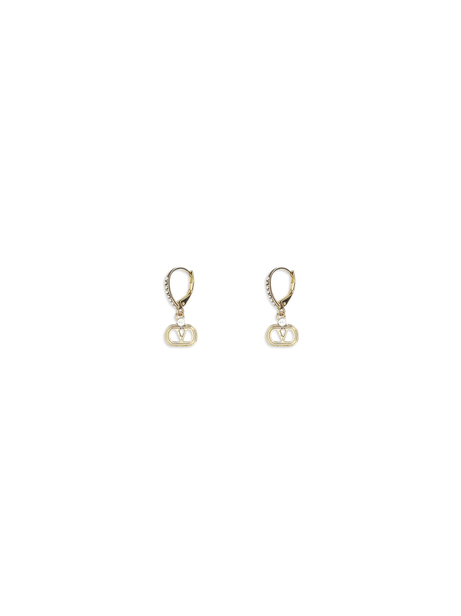 Valentino Garavani Ovalette Earrings — Gold Metal