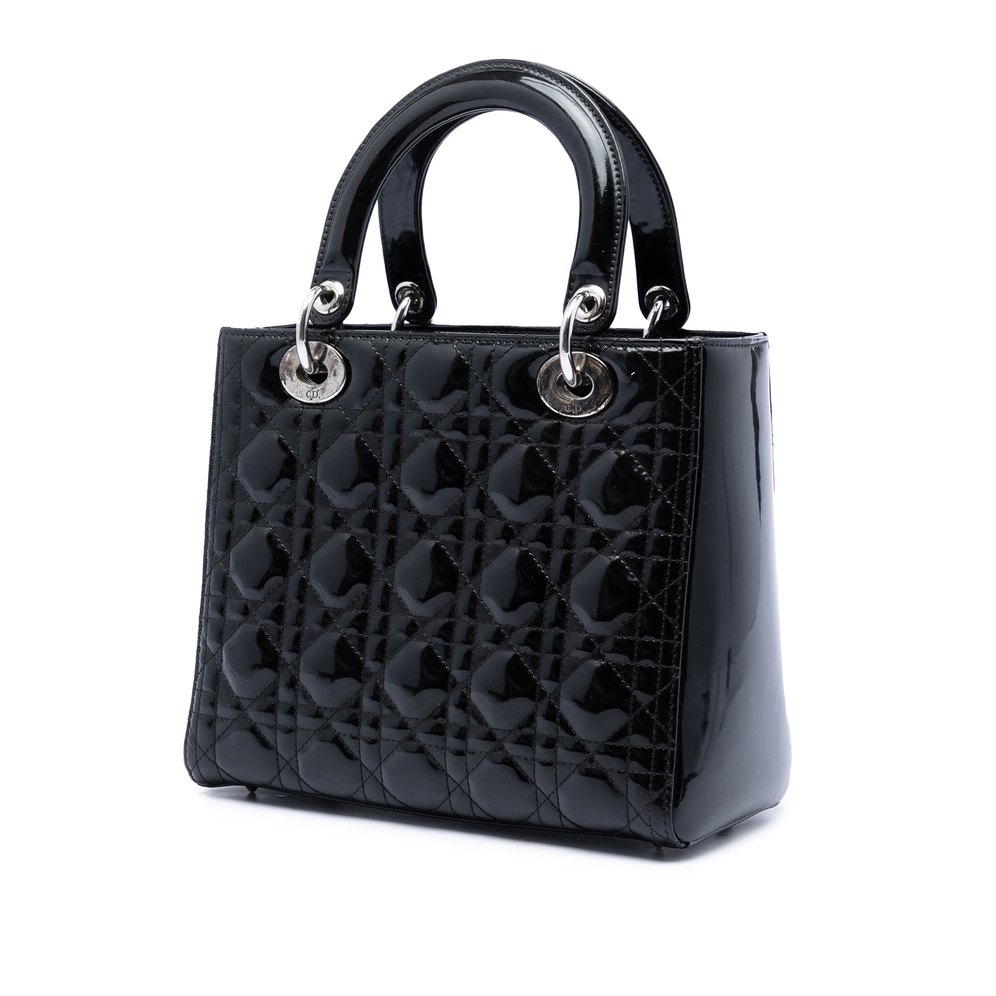 Medium Patent Cannage Lady Dior - Image 2