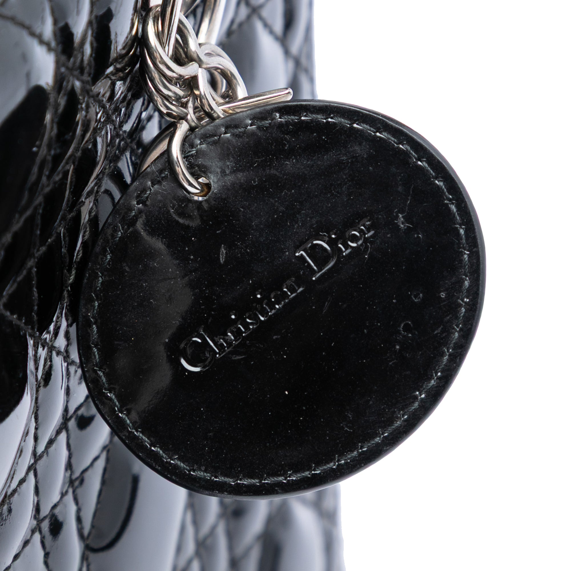 Medium Patent Cannage Lady Dior - Image 5
