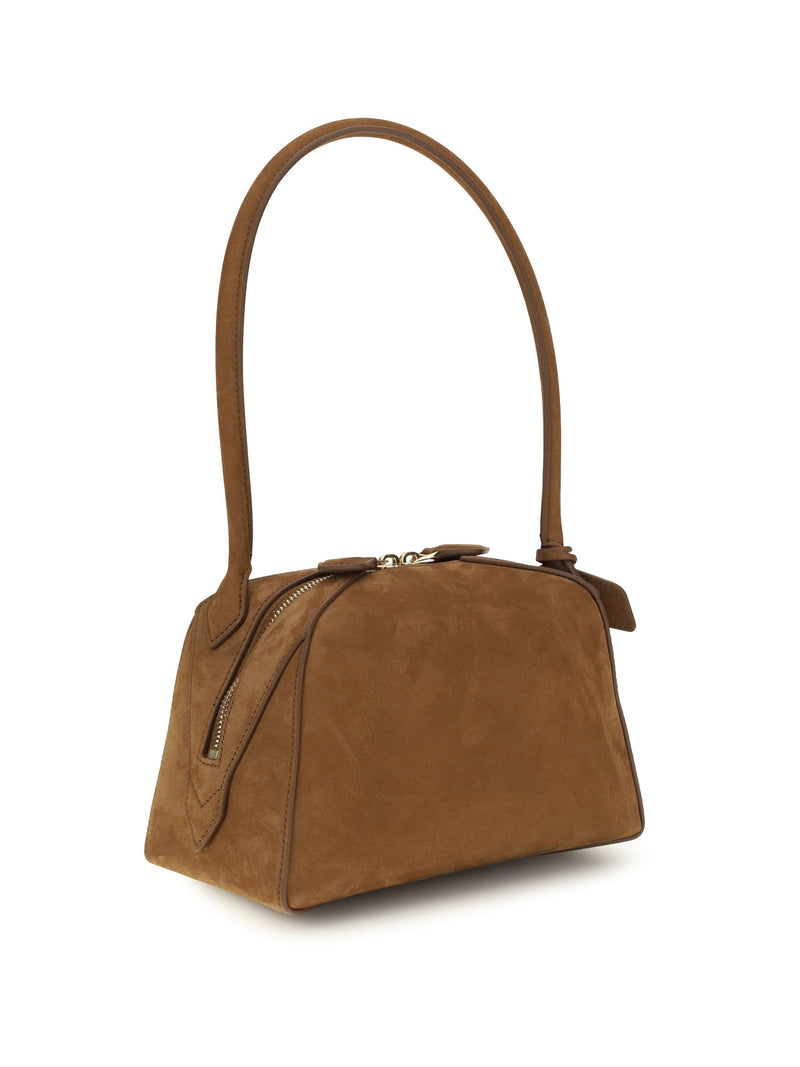 Alaïa Le Bouledogue Shoulder Bag — Brown Calf Leather