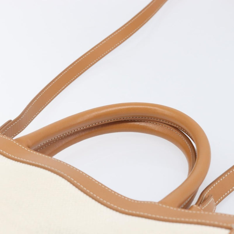 Celine Vertical Cabas Canvas With Leather Beige Bag