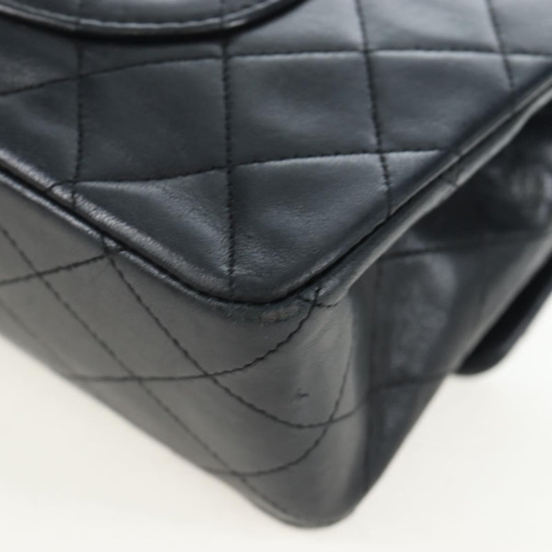 Chanel Timeless - Classic Double Flap Quilted Lambskin Black Leather Bag