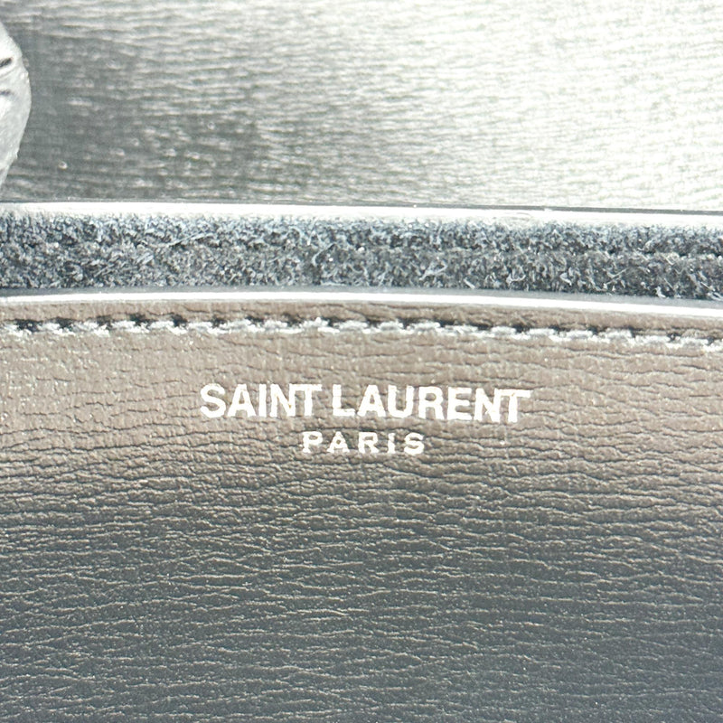 Saint Laurent Sunset Leather Black Calfskin Bag