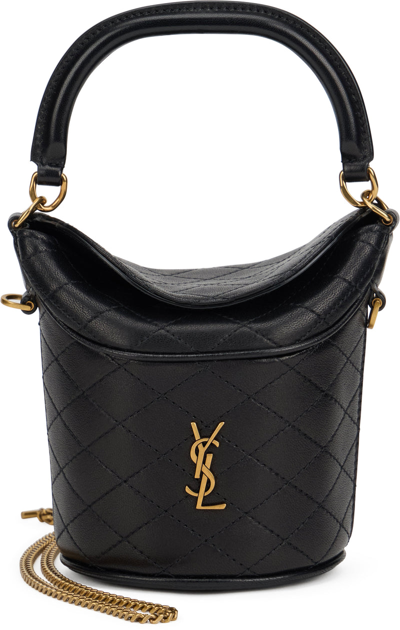 Saint Laurent Gaby Bucket Bag — Black