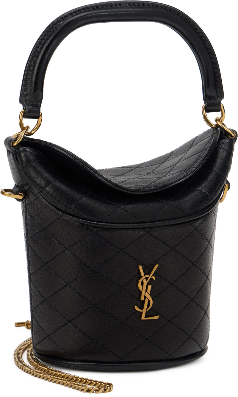 Saint Laurent Gaby Bucket Bag — Black