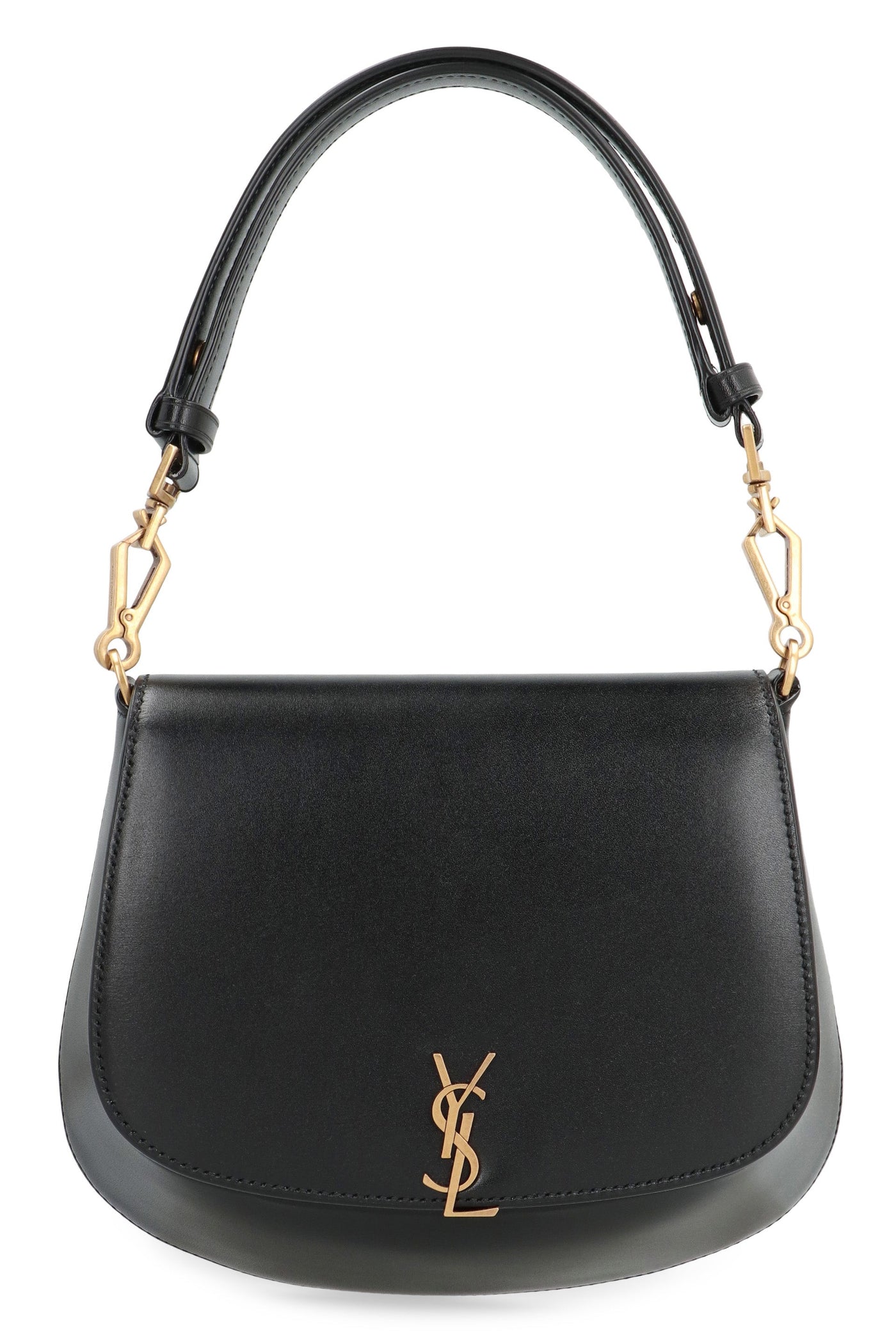 Saint Laurent Voltaire Shoulder Bag — Black Calfskin