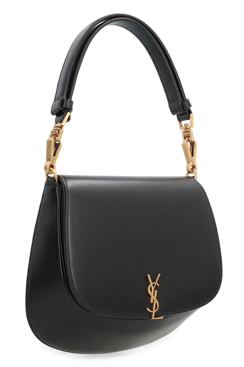Saint Laurent Voltaire Shoulder Bag — Black Calfskin