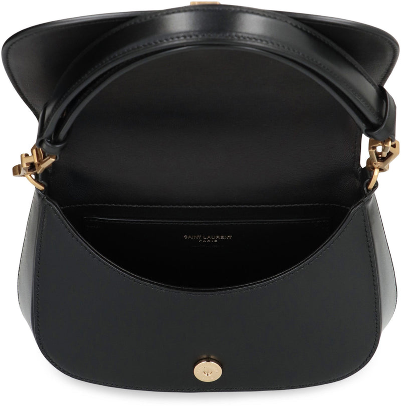 Saint Laurent Voltaire Shoulder Bag — Black Calfskin