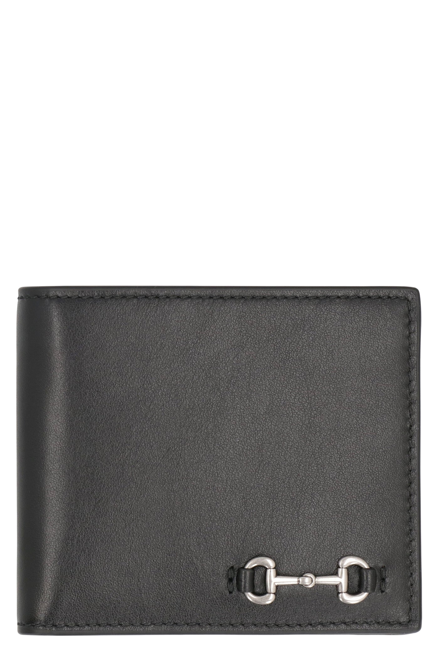 Gucci Metal Clip Wallet — Black Calfskin