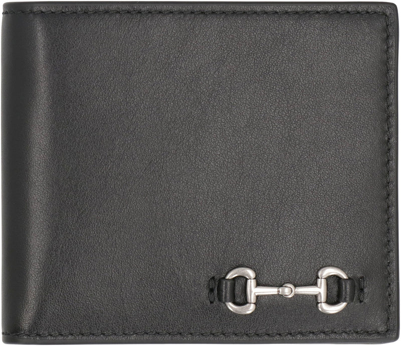 Gucci Metal Clip Wallet — Black Calfskin