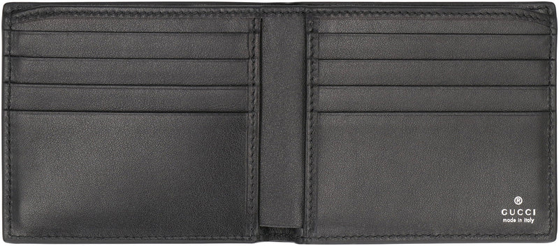 Gucci Metal Clip Wallet — Black Calfskin
