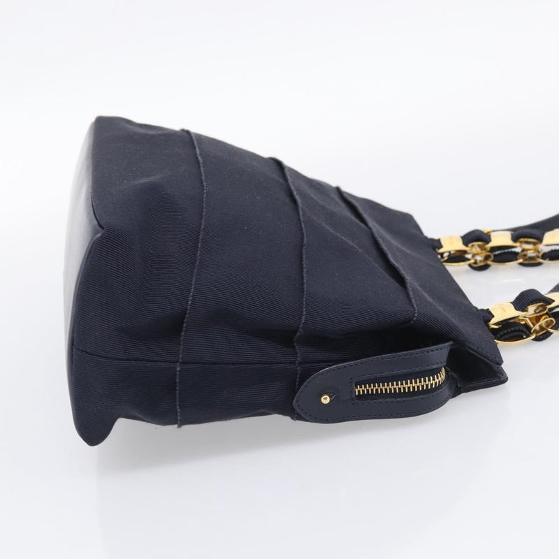 Salvatore Ferragamo Vala Canvas Navy Bag