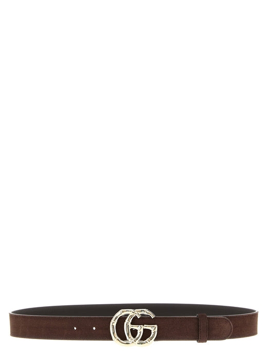 Gucci Marmont Belt — Brown Suede