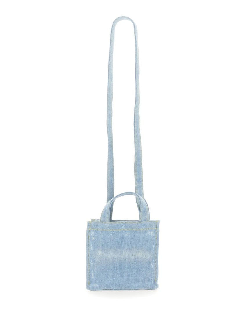 Acne Studios Denim Shoulder Bag — Blue Cotton