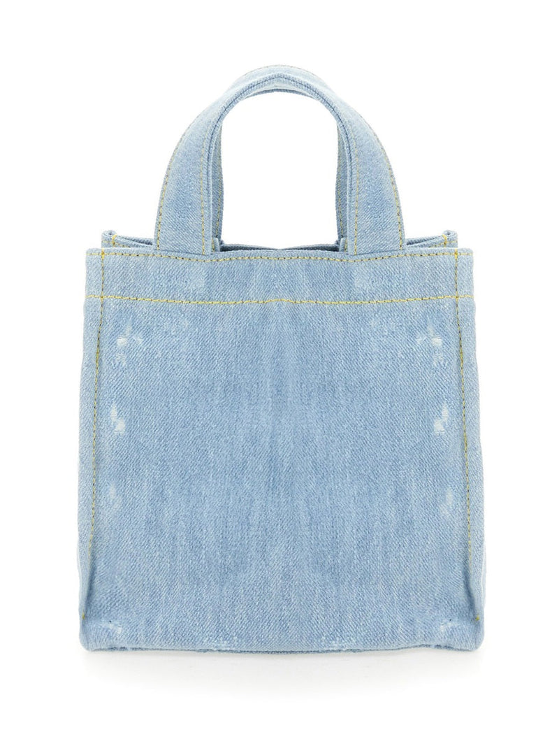 Acne Studios Denim Shoulder Bag — Blue Cotton