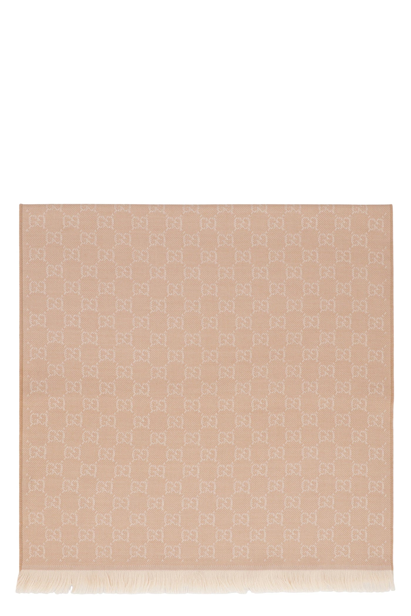 Gucci Gg Jacquard Wool Scarf — Camel Scarfs