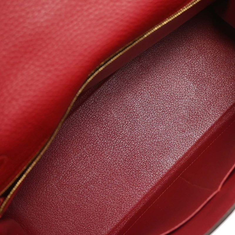 Hermes Kelly Red Togo With Gold Hardware Leather Bag