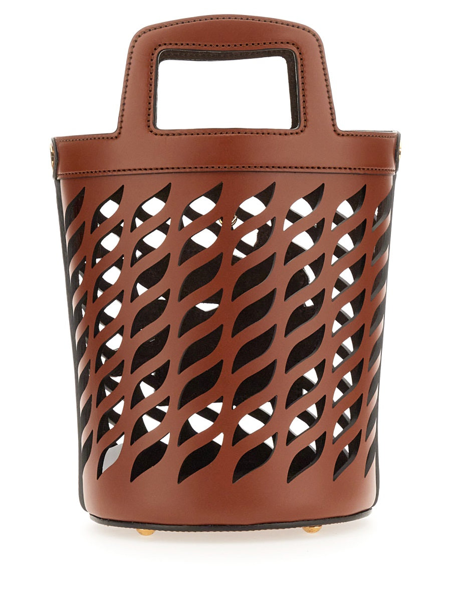 Etro Coffa Handbag — Beige Leather Hand Bags
