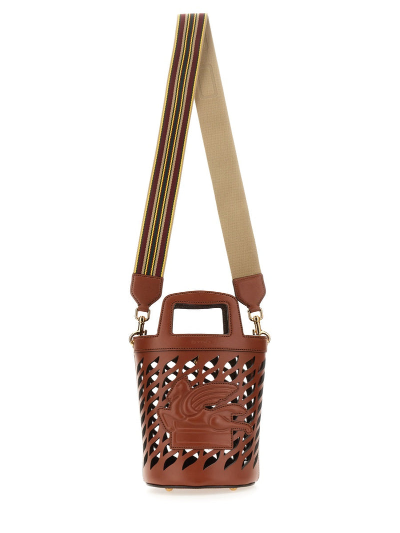 Etro Coffa Handbag — Beige Leather Hand Bags