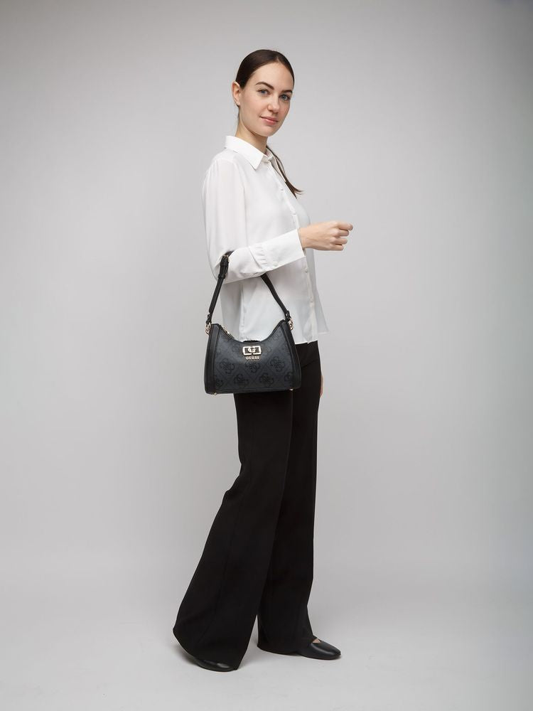 Guess Karnilla Shoulder Bag — Black Polyurethane
