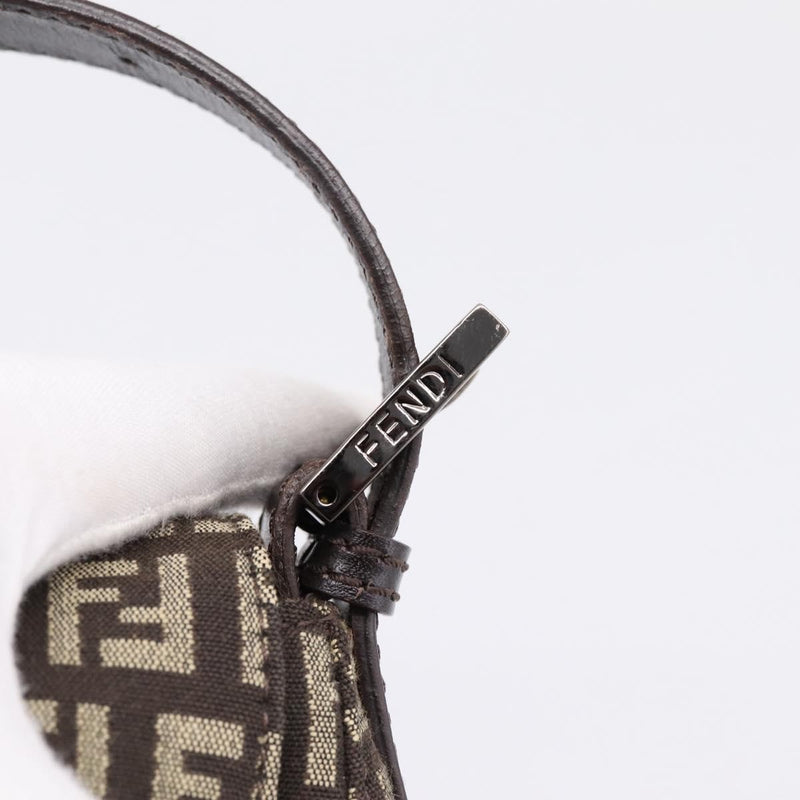 Fendi Mamma Baguette Zucchino Canvas Brown Bag