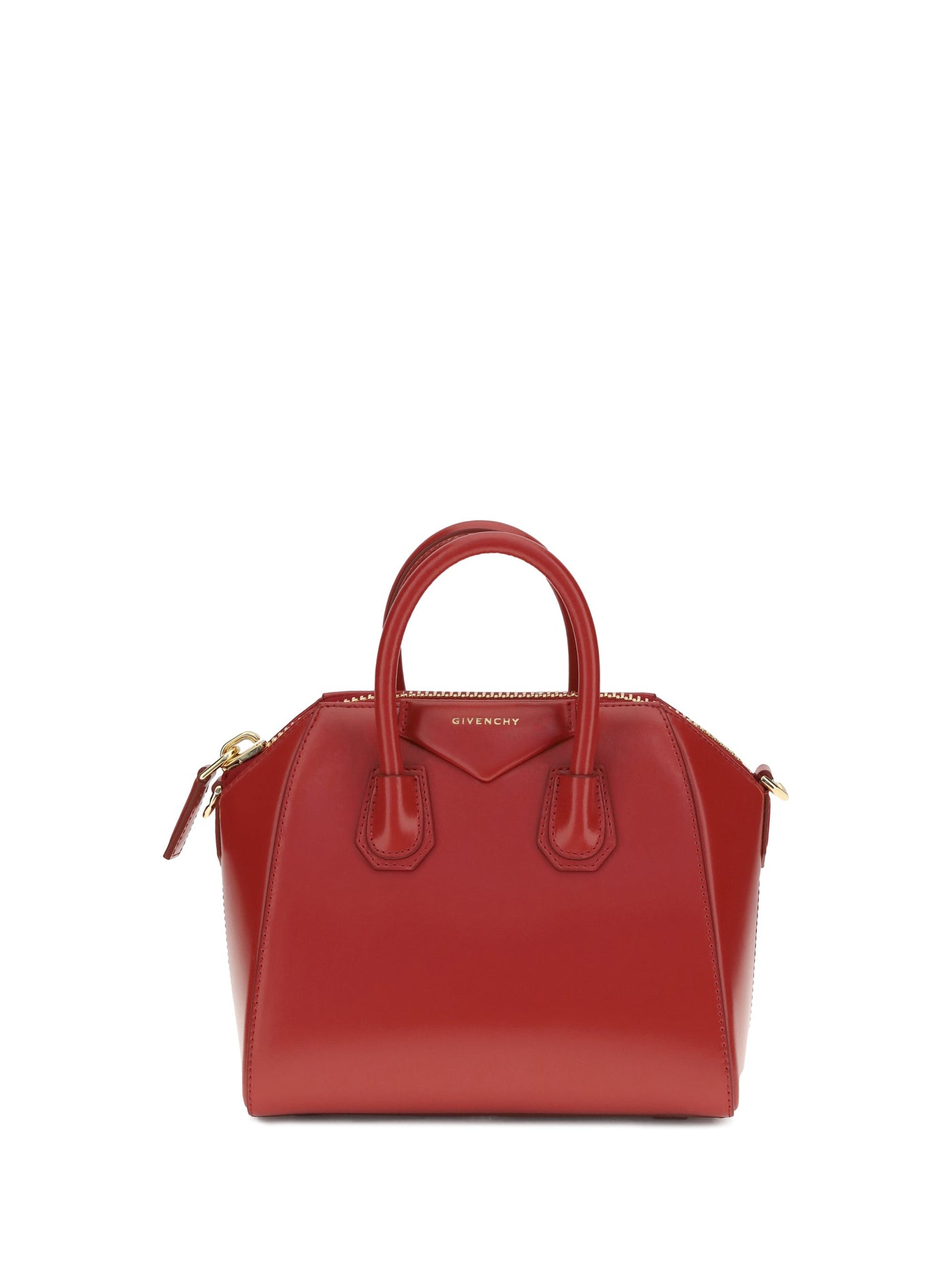 Givenchy Antigona Mini Top Handle Bag — Red Calf Leather Bos Taurus