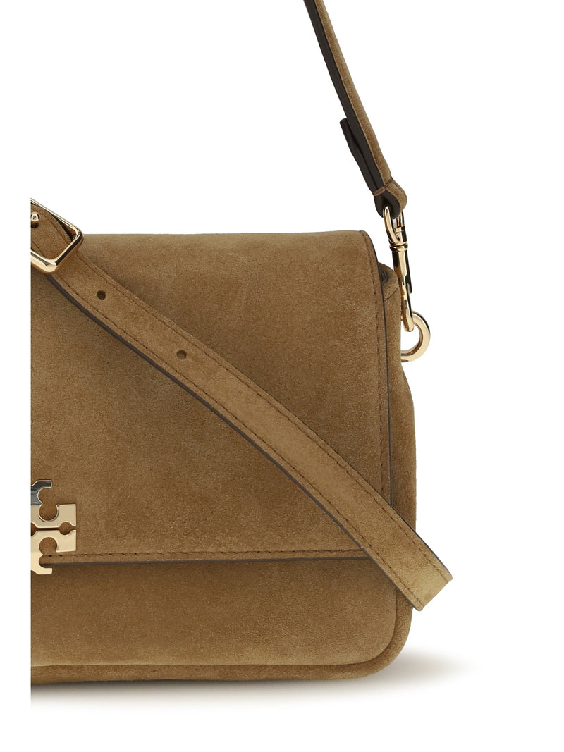 Tory Burch Suede Shoulder Bag — Beige Chamois Leather
