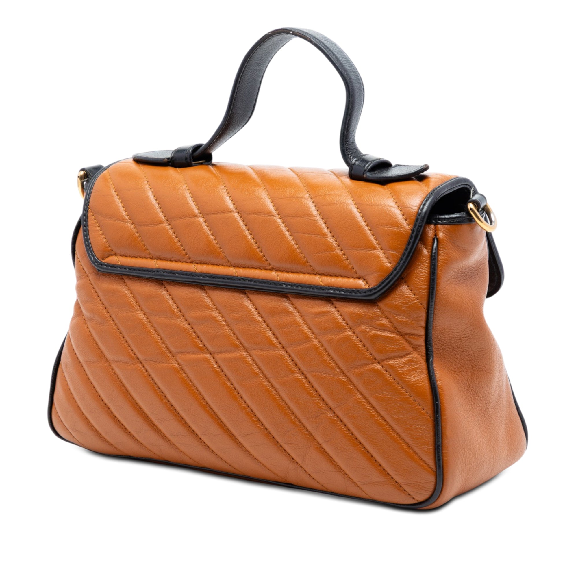 Small GG Marmont Matelasse Leather Torchon Top Handle Bag - Image 2